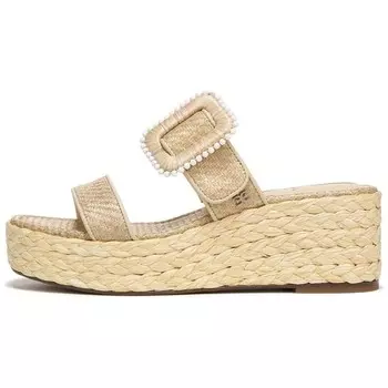 Шлепанцы женские яичного цвета Sam Edelman