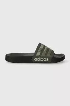 Шлепки adidas, зеленый