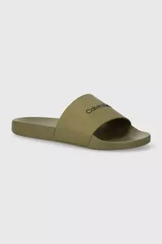 Шлепки Calvin Klein, зеленый