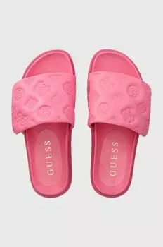 Шлепки Guess, розовый