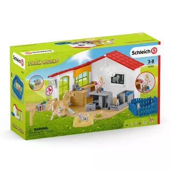 Шляйх, статуэтка, Ветеринарная клиника с животными 20 футов, 42502 Schleich