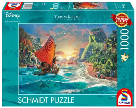 Шмидт, Пазл PQ THOMAS KINKADE Моана: Сокровища океана (Дисней), 1000 шт. Schmidt