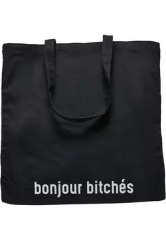 Шоппер Mister Tee BONJOUR BITCHES, черный
