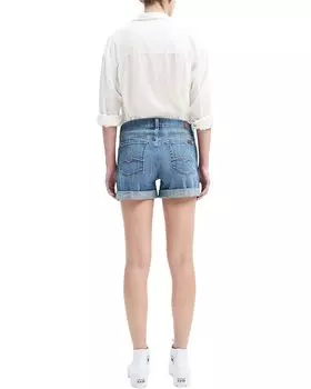 Шорты 7 For All Mankind Mid-Roll Shorts w/ Destroy in Bright Light Broken Twill, цвет Bright Light Broken Twill