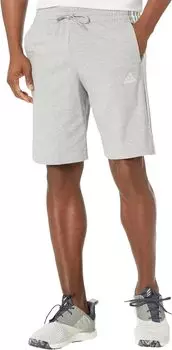 Шорты Adidas Essentials 3-Stripes Single Jersey Shorts, цвет Medium Grey Heather/White
