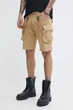 Шорты Alpha Industries, бежевый