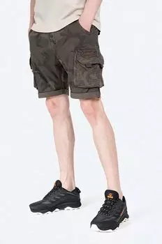 Шорты Alpha Industries, зеленый