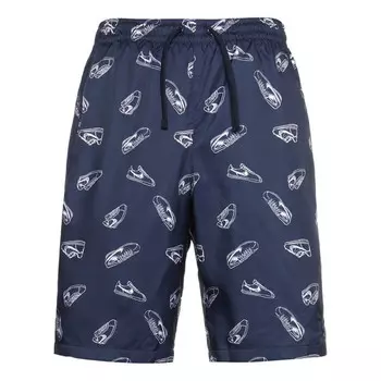 Шорты as sportswear short flow knee snek dark blue Nike, синий