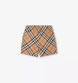 Шорты Atticus в клетку 3-14 лет Burberry, желтый