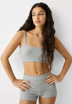 Шорты Bershka, цвет mottled grey