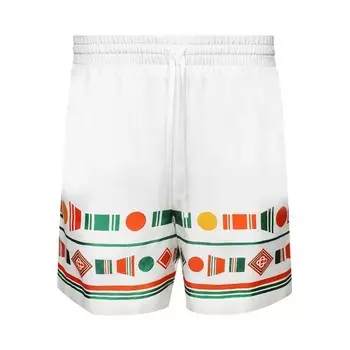 Шорты Casablanca Silk Shorts With Drawstring, цвет Playful Eagle
