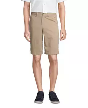Шорты-чинос Big & Tall 11" Traditional Fit Comfort First Knockabout Lands' End, коричневый/бежевый