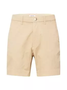 Шорты чинос ESPRIT Slim fit Chino Pants, бежевый