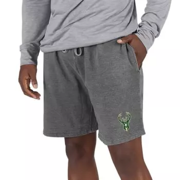 Шорты Concepts Sport Milwaukee Bucks, угольный