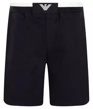 Шорты детские Emporio Armani хлопковые с логотипом, синий