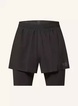 Шорты для бега 2 в 1 Y-3, черный