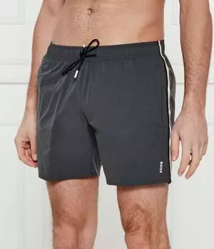 Шорты для плавания Boss Iconic Regular Fit, серый