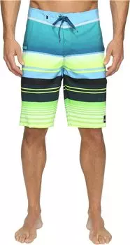 Шорты для плавания с полосками на каждый день, размер 21 дюйм Quiksilver, цвет Moroccan Blue