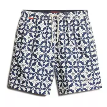 Шорты для плавания Superdry Tile Print 16, синий