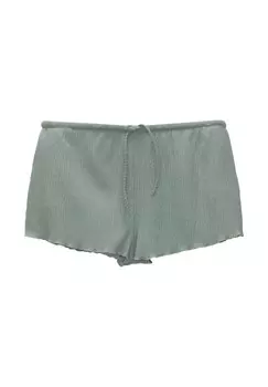 Шорты FLOWING PULL&BEAR, зеленый