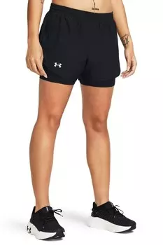 Шорты Fly-By с дизайном 2-в-1 Under Armour, черный
