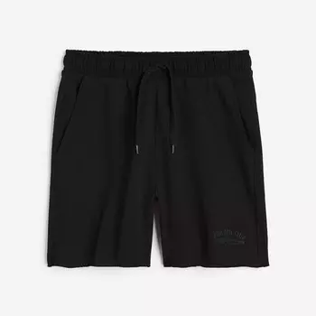 Шорты H&M Embroidered, черный