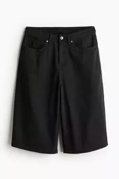 Шорты H&M Knee-length Twill, черный