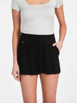 Шорты Harper из смеси льна Guess Factory, черный