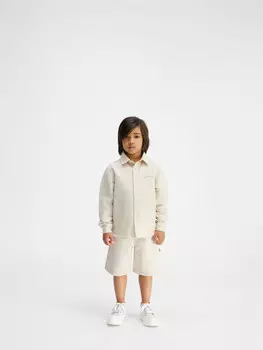Шорты из денима для спецодежды JACQUEMUS The de-Nmes kids' denim shorts, белый