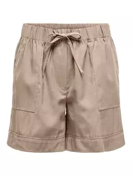 Шорты JACQUELINE de YONG elastische Taille Kordelzug Seitentaschen bequem, коричневый