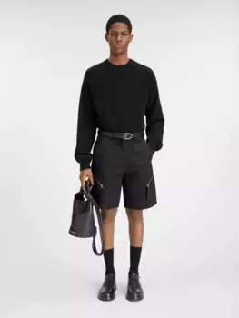Шорты карго на молнии Марроне Jacquemus, черный