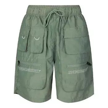 Шорты men's 23 engineered multiple pockets loose cargo sports shorts 'military green' Air Jordan, зеленый