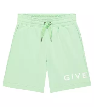 Шорты на шнуровке Givenchy Kids, зеленый