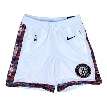Шорты nba brooklyn nets ce city series basketball sports breathable quick dry shorts white Nike, белый
