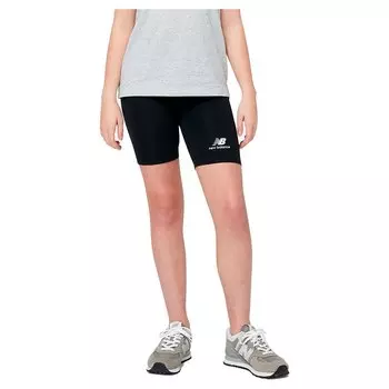 Шорты New Balance Essentials Stacked Logo Cotton Fitted, серый