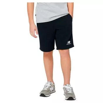 Шорты New Balance Essentials Stacked Logo French Terry, черный