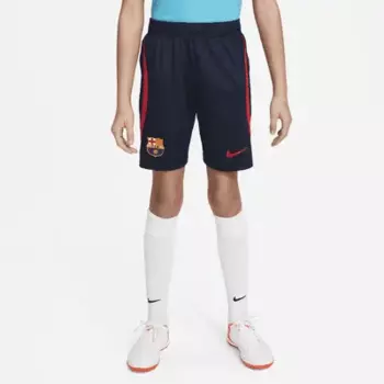 Шорты Nike FC Barcelona Strike, цвет Obsidian/University Red/University Red