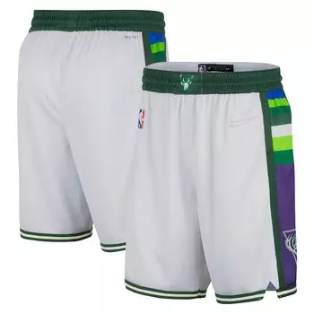Шорты Nike Milwaukee Bucks, белый