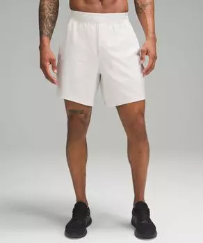 Шорты Pace Breaker Linerless с рисунком Lululemon, белый