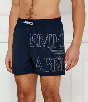 Шорты плавательные Emporio Armani с логотипом, синий