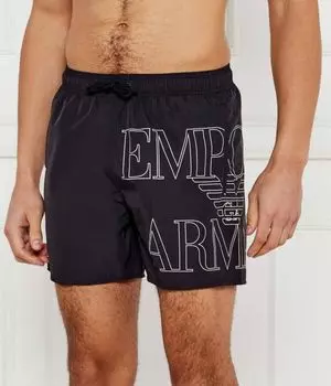 Шорты пляжные Emporio Armani Regular Fit, черный