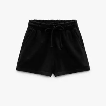 Шорты плюшевые Zara, черный