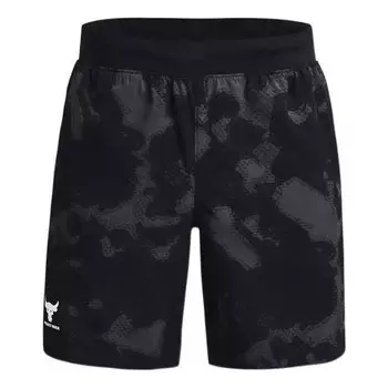 Шорты project rock woven camo printed shorts 'black' Under Armour, черный