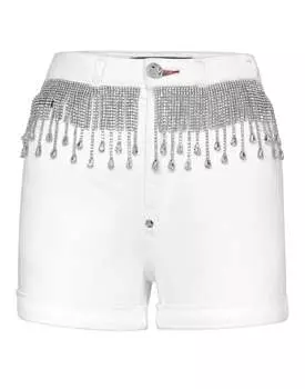 Шорты с бахромой PHILIPP PLEIN, цвет the freak