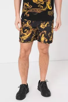 Шорты с логотипом и карманами Versace Jeans Couture, черный