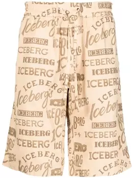 Шорты с логотипом Iceberg, коричневый