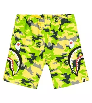 Шорты с принтом BAPE, зеленый