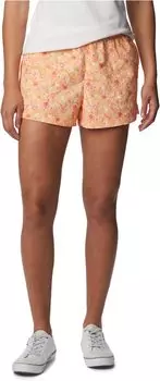 Шорты с принтом Sandy River II 3 дюйма Columbia, цвет Peach/Mini Hibiscus