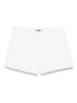Шорты с текстурой «slub» MSGM, белый