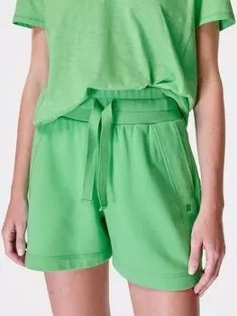 Шорты с высокой талией Sweaty Betty Revive, сияющий зеленый цвет
